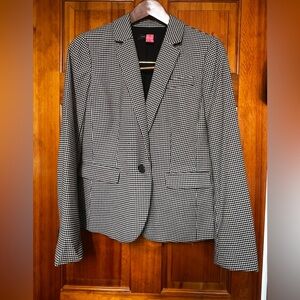 Ann Taylor Monochrome Houndstooth Blazer